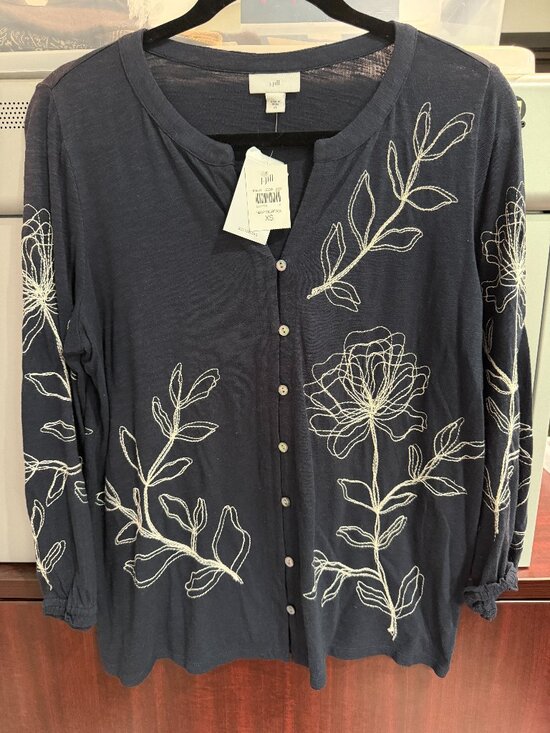 J. Jill Tops - J. Jill Embroidered Knit Blouse | NWT | Size: XS